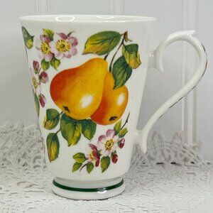 Roy Kirkham Orchard Fine Bone China Mug 8 Oz Fruit & Floral Design England 1993